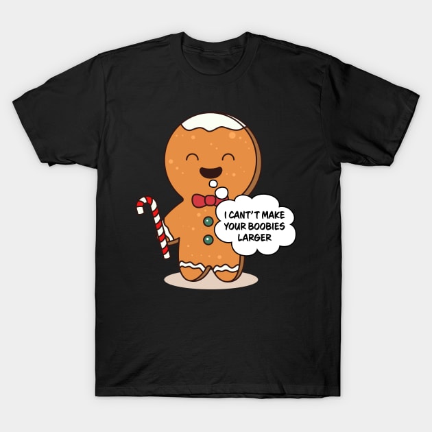 I Can't Make Your Boobie Larger Family Matching Christmas Pajama Gingerbread Costume Gift T-Shirt by Wear Apparel